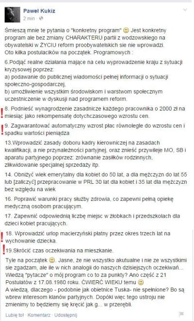 spluczka - Słyszałem od paru śmieszków na wykopie, że Kukizowi program pisze Centrum ...