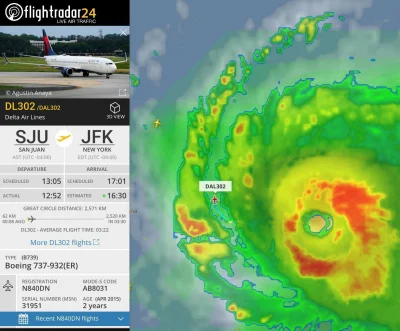 Pachlak - Samolot Delta Air Lines idealnie omija #huragan #irma.

#ciekawostki #samol...