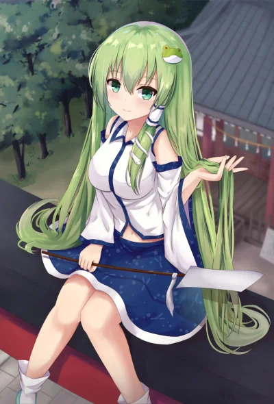 NiesmiesznyJa - #randomanimeshit #touhou #sanaekochiya #greenhair #animeart #anime