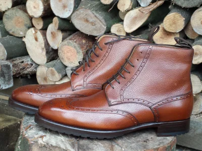 klasycznebutypl - Shoes of the day: Trzewiki Carlos Santos w kolorze jasno brązowym z...