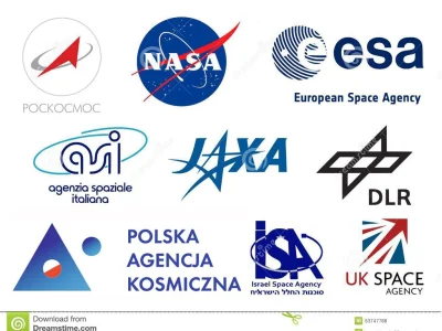 FX_Zus - Nowe logo Polskiej Agencji Kosmicznej.
Mozaika dla porównania z innymi.

...