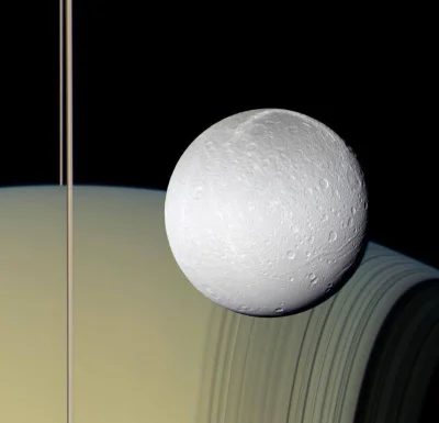 swlabr - ZDJĘCIE księżyca Saturna - Dione.
Wykonane przez sondę Cassani.