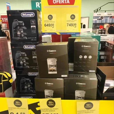 Rabusek - #tesco #okazje #cebuladeals
Ekspresy do kawy -50%
DELONGHI ESAM2600 649.5...