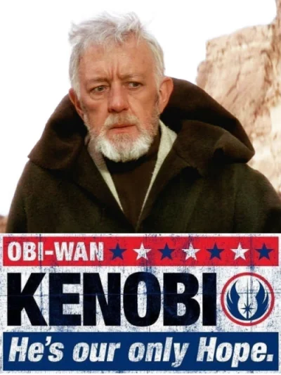 w.....z - Wygraną Trumpa, jeden z kandydatów na prezydenta USA, Obi Wan Kenobi, skome...