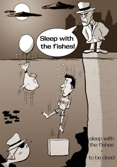 mandarin2012 - #idiomy http://www.e-angielski.com/idiomy/sleep-with-the-fishes - slee...