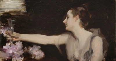 kwiatencja - John Singer Sargent Madame Gautreau Drinking a Toast

#malarstwo #sztu...