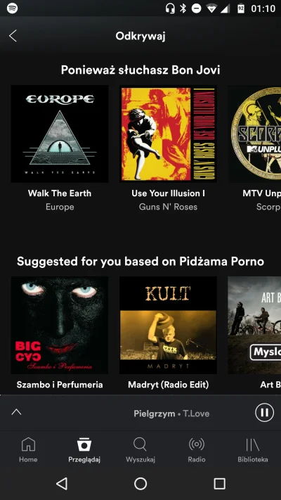 Daaawwiid - Czy spotify kiedyś nauczy się tłumaczyć WSZYSTKO na polski? (╥﹏╥)