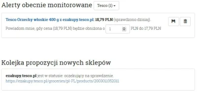 salion - @thecar: 

Zauważyłem we wpisie, że dodałeś tesco więc wchodzę na alerty a...