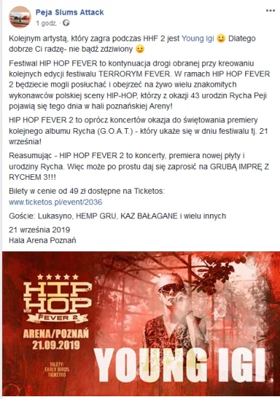 harnas_sv - Rysiu to wie jak #!$%@?ć fanów prawdziwego rapu, tym razem na festiwal kt...