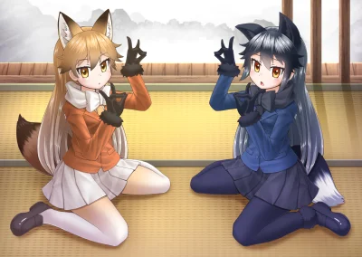 l.....f - #randomanimeshit #kemonofriends #ezoredfox #silverfox #kemonomimi #kitsunem...