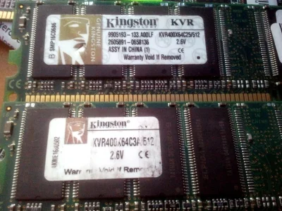 t.....2 - Ehh te kompy. Kupiłem do kompa pamięci DDR 512MB (2szt.). Napisałem do sprz...