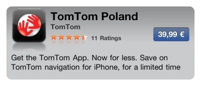 chato - #iphone: TomTom Poland czasowo przeceniony na 39,99€. Co na to #iam?