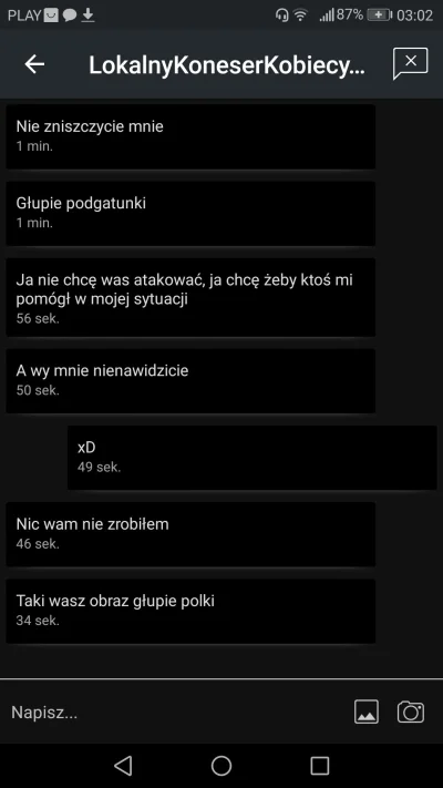 A.....e - Gościu nie atakuj xD @LokalnyKoneserKobiecychWdziekow