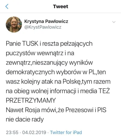 adam2a - Krysia wyskakuje z szafy by pochwalić się poparciem z Kremla. PiS coraz bard...