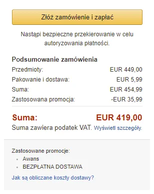 k.....t - @telchina: 419 Euro, niecale 100 zł. roznicy.