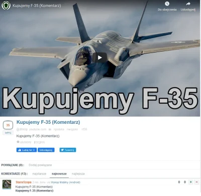 Cierniostwor - Kupujemy F-35 (Komentarz)
SPOILER