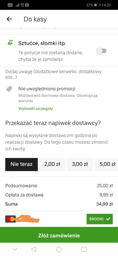 wysokiczlowiek - Dostałem maila od uber eats z kodem na darmową dostawę. Nie jest spr...