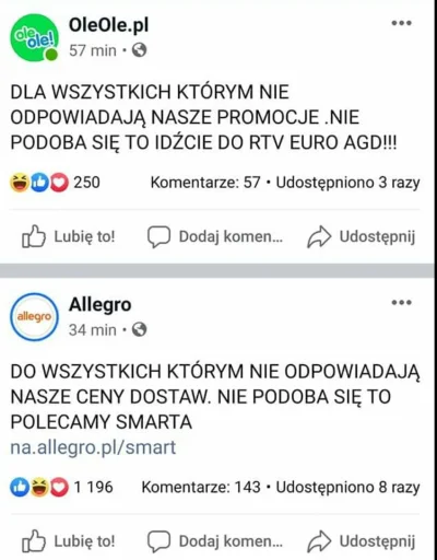 jmuhha - Marketingowcy OleOle, allegro, Lidla czytają wykop.
#heheszki