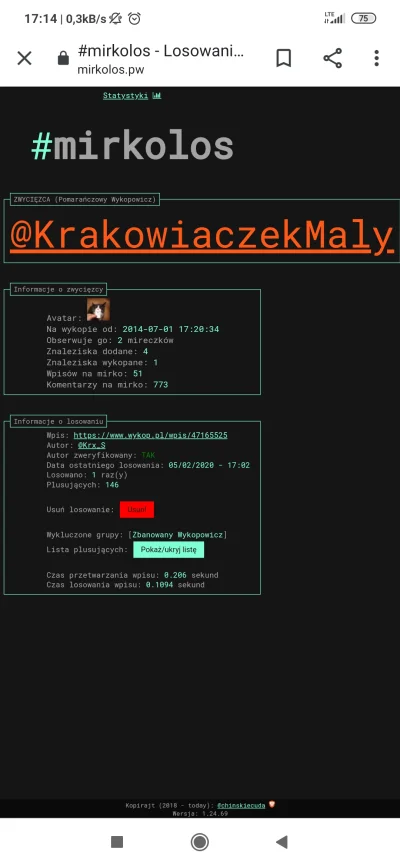 Krx_S - @KrakowiaczekMaly gratuluję wygranej, 24h by odezwać się PW po kod (✌ ﾟ ∀ ﾟ)☞...