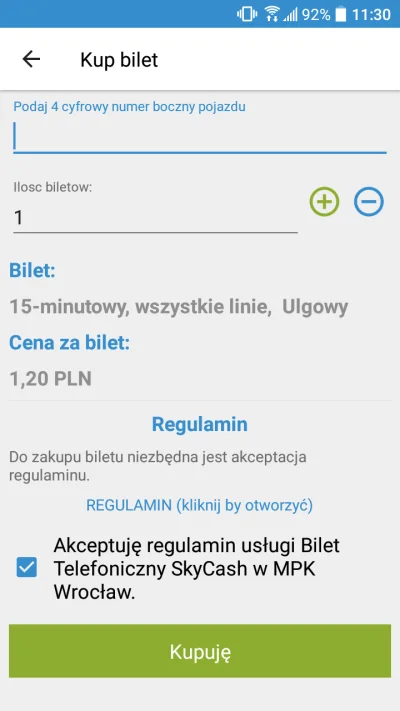 Kolanka - @Iwanejro: kupowałaś kiedyś bilet na SkyCashu? Musisz podać boczny numer tr...