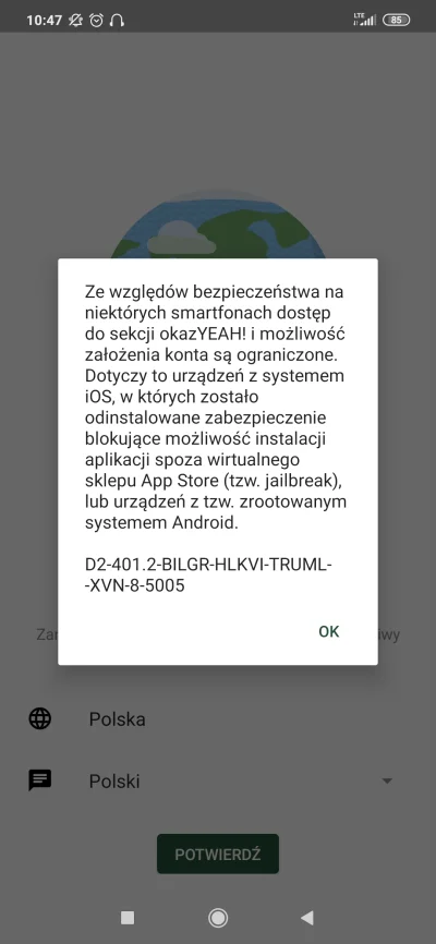 anonimowa - Mirki help!
Mam telefon Redmi Note 7 i nie działa na nim aplikacja McDona...
