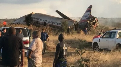 Gloszsali - Wypadek w RPA 2018r - Convair CV-340. Jedna osoba zginęła, 20 rannych.