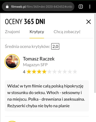 Dlugi_1111 - #365dni #film #kino #p0lka #seks
Za taką recenzje Tomasza Raczka szanuje...