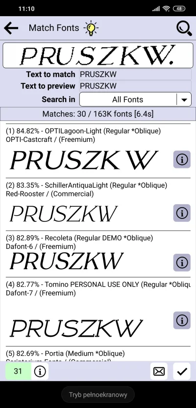 yggdrasill - @Pippo: 85%, ale zawsze coś. Może jakiś kombinowany ten font albo ściśle...