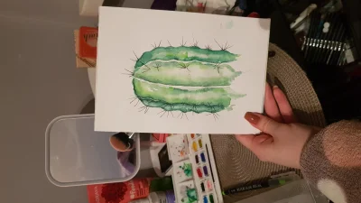 Tonietakkkk - Takiego kaktusa ostatnio zmalowalam. I szukam kursu malowania akwarelam...