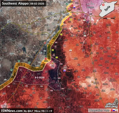 60groszyzawpis - Najnowsza mapa sytuacji w Aleppo i Idlib. Rządowi są już tylko kilka...