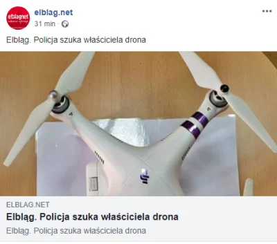 Sciernisco - Elbląg. Policja szuka właściciela drona #codziennyelblagnet #heheszki #p...