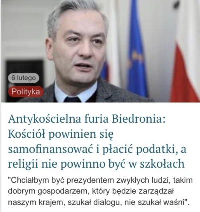 adam2a - Kościół też powinien płacić podatki, a religii niech rodzice uczą z własnych...