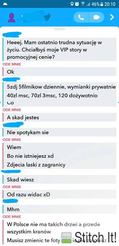 Knapson77 - Dzisiaj dostalem propozycje na snapie od jakiejs #p0lka Jednak dzięki wie...