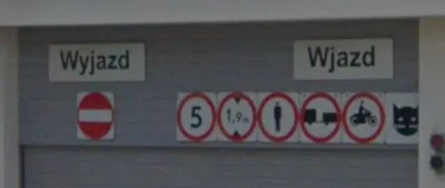 Lonelej - Mirki drogie
nad bramą do garażu podziemnego są znaki. zakaz LPG, wysokość...