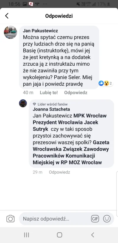 Budwajzer - #mpkwroclaw taki tam komentarz z pod tego posta, który skasowali https://...