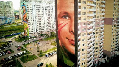 p.....m - Gigantyczne murale w Odincowie niedaleko Moskwy. Zrobione z okazji Urban Mo...