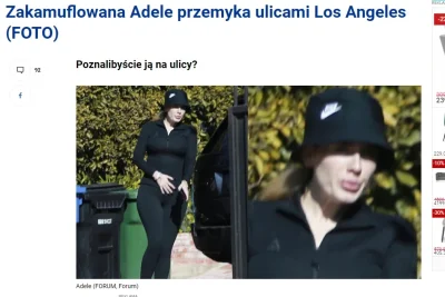 P.....k - Zakamuflowana Adele, przemyka się ulicami LA ukrywając się przed psychofank...