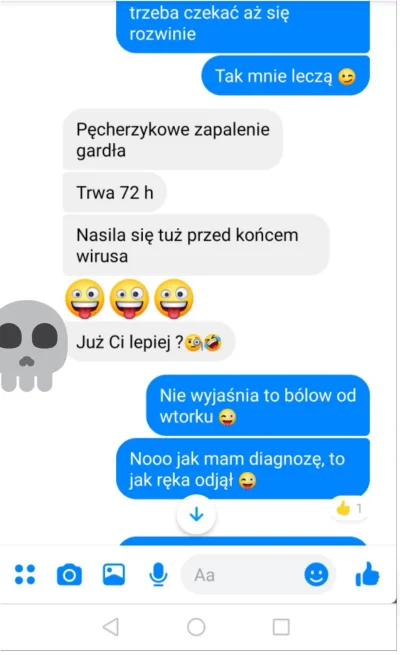 Lililijka - Choruje sobie od wtorku, w sumie to lekarze jeszcze nie widzą na co.
Nap...