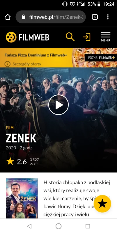 s-mik - 2 dni po premierze i średnia 2.6. #Zenek idzie po rekord.

https://www.filmwe...