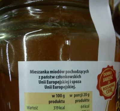 kinlej - Zawsze mnie rozwala ten napis. Nie prościej napisać: "mieszanka miodów pocho...