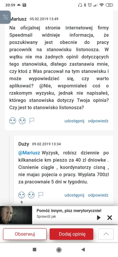 ZawodowyMacherOdLosu - Speedmail nie zachęca wnioskując po gowork opiniach. Pokazujci...