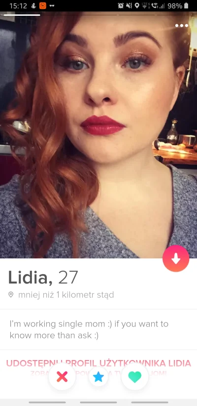 Ryonnen - #tinder
"Ciekawy towar" znalazłem dzisiaj na tindrze..
 Working single mom.