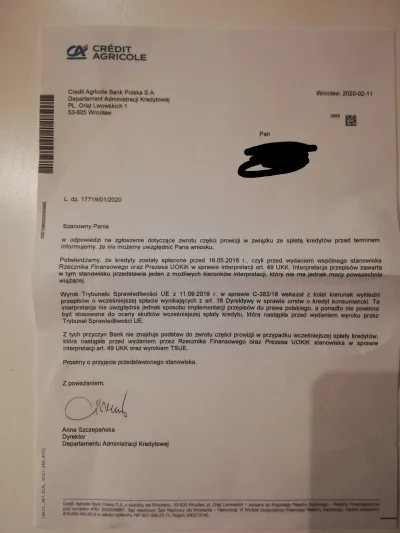 Newone1111 - Credit Agricole tak mnie odwaliło...jakieś bdzury piszą. Kredyty zawarte...