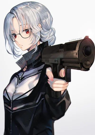 BlackReven - #randomanimeshit #amaru #originalcharacter #meganekko #girlsandguns #ani...