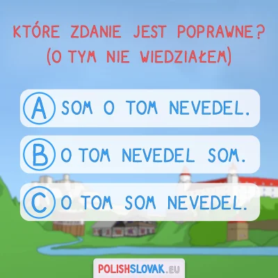 PolishSlovak - Które zdanie jest poprawne? :D 

#polishslovak #slowacki #jezykiobce