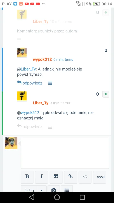 wypok312 - Tak się robi, nawet spam-bot LiberTy odpuścił sobie konfrontację z wypokie...