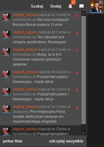 L.....y - > Znowu wpisy usuwasz?

@olgierd_banasz: przepraszam, że zalogowałem się ...