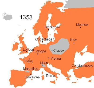 M.....k - Czarna śmierć – termin określający jedną z największych epidemii w dziejach...