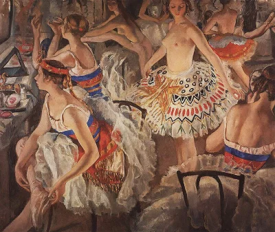 myrmekochoria - Zinaida Serebriakowa, W przebieralni baletnic, 1922. 

#starszezwoj...