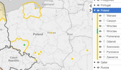 snierzyn - W tych miejscach na żółto wirus może już grasować, są to miejsca z oficjal...